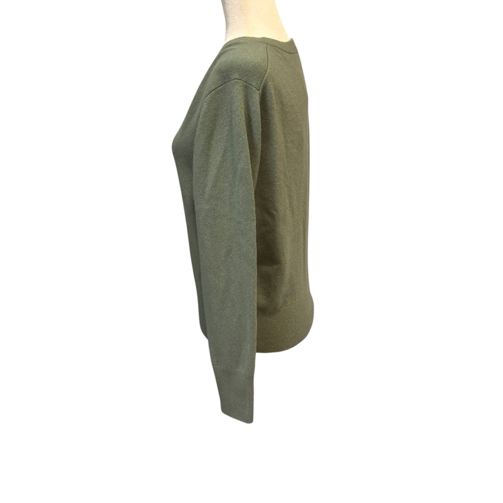 Vince sweater cashmere wool women’s size XS green v neck pullover soft luxury - Picture 5 of 16